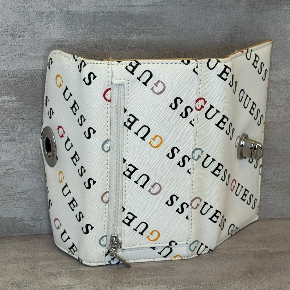 GUESS Willie Slim Clutch Multicolor Logo Wallet